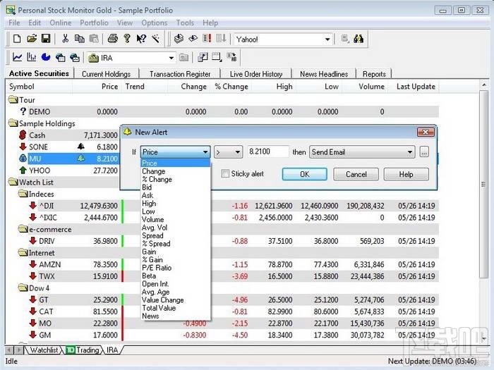 Personal Stock Monitor Gold,Personal Stock,gold,在线投资追踪
